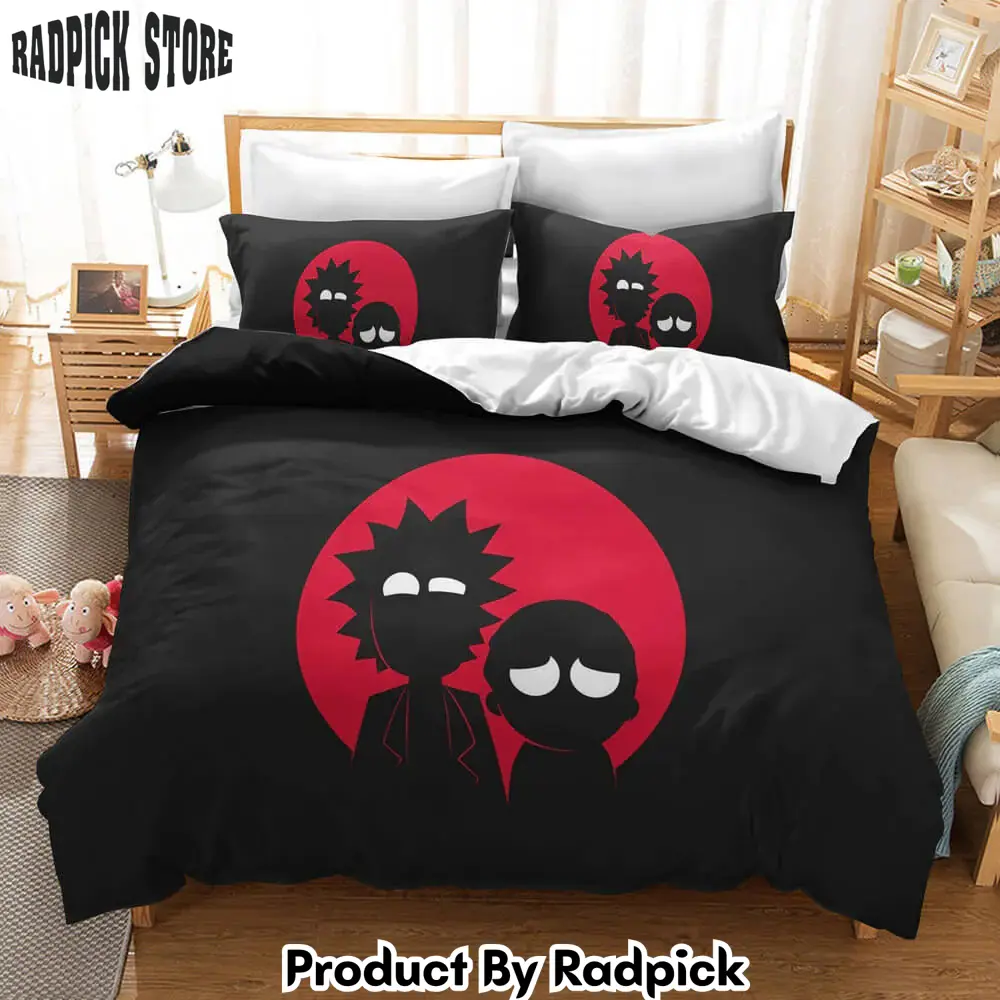 Rick and morty3 piece bedding set quilt duvet cover bed sheets sets  rp0422954